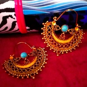 Beautiful boho inspired gold earrings